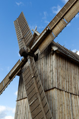 old wooden windmill