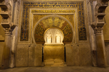 Wall Mural - The Mirhab of Cordoba's mosque. Spain