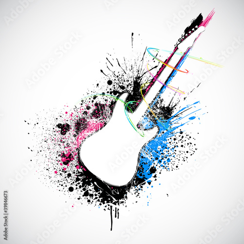 Obraz na płótnie canvas Grungy gitara