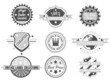 © LABELMAN - SET OF VINTAGE LABEL COLLECTION BICOLOUR GREY