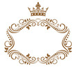 Elegant royal frame with crown