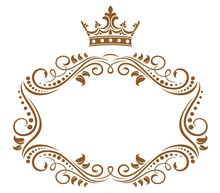 Elegant Royal Frame With Crown