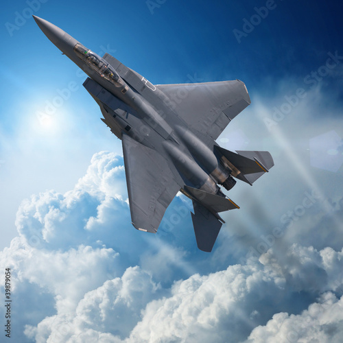 Fototapeta na wymiar F-15 Eagle in high Attitude