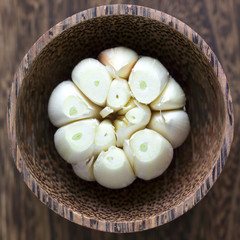 Poster - close up of a clove of garlic