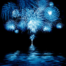 Celebratory  Blue Firework