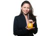 © snaptitude - Portrait of beautiful woman with orange juice