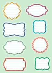Wall Mural - ornate paper frames - labels
