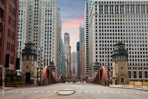 Fotoboard na płycie Ulica chicago.