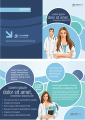 Wall Mural - Medical template for advertising brochure with doctors