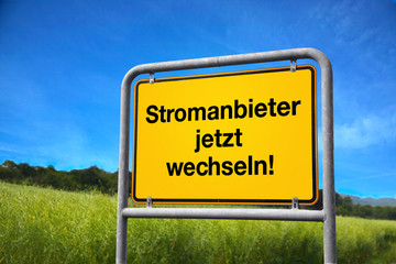 Poster - Stromanbieter jetzt wechseln