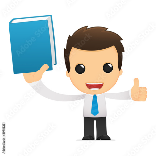 funny cartoon office worker Stock Vector | Adobe Stock