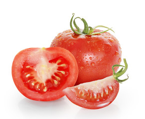 tomatos on white background