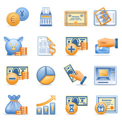 Sticker - Icons for web blue orange series 7