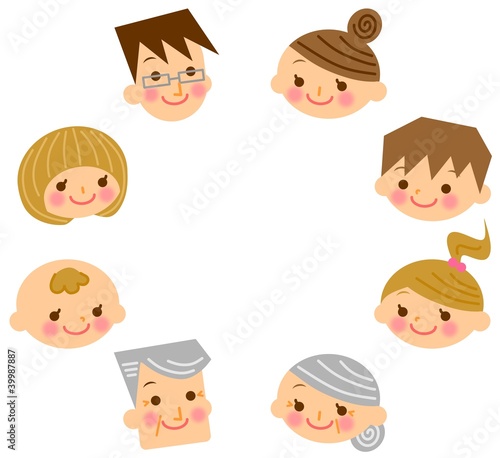 家族 顔 イラスト Stock イラスト Adobe Stock