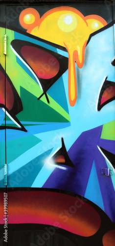 Obraz na płótnie canvas czteroczęściowy "tetraptyk" Graffiti