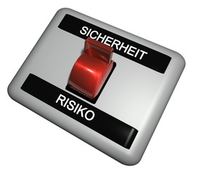 Sticker - 3D Schalter - SICHERHEIT - RISIKO