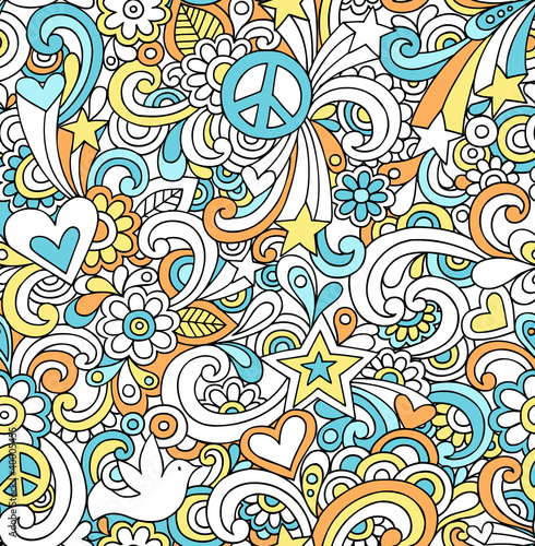Obraz na płótnie canvas trzyczęściowy "tryptyk" Doodle notatnik bez szwu powtórzyć wzór