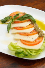 Poster - mozzarella with tomato and basil