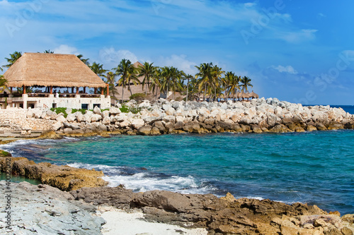 Naklejka samoprzylepna Park xcaret w pobliżu Cozumel w Meksyku..