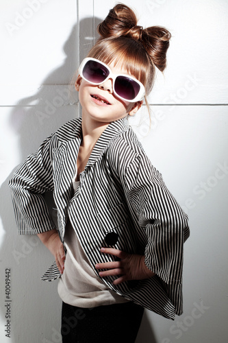 Fototapeta na wymiar Little Fashion Girl