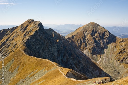Board z aluminiowym obramowaniem Tatry Zachodnie (Rohacze), bardzo niebezpieczny szczyt tri Kopy