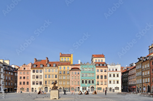 Board z aluminiowym obramowaniem Warszawskie stare miasto