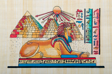 Wall Mural - Egyptian history concept with papyrus