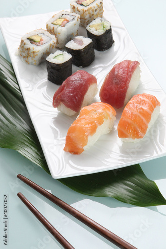 Tapeta ścienna Sushi na talerzu