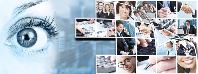 Canvas Print - Business people team collage.