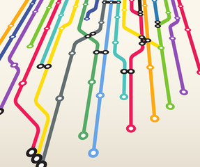 Sticker - Abstract color metro scheme background