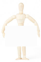 Fototapete - Dummy with blank card