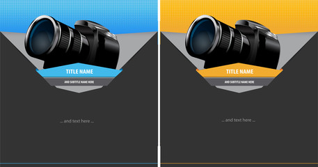 Poster - Abstract vector background with digital camera