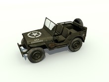 3D Isolated Willys Jeep