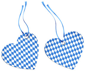 Poster - 2 Hangtags Heart Octoberfest Middle Blue