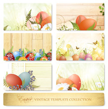 Easter Vintage Floral Template Collection