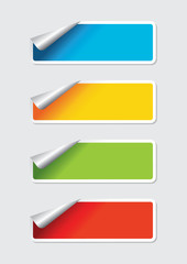 Wall Mural - set of colorful vector stickers