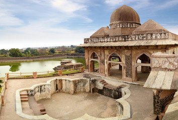 Ruins of Afghan architecture in Mandu, India