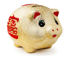 Golden Piggy Moneybox