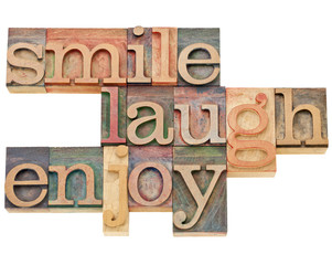 Wall Mural - smile, laugh, enjoy