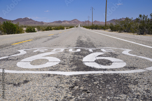 Board z aluminiowym obramowaniem Route 66, california, arizona, usa.