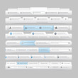 Web design elements with icons set: Navigation menu bars