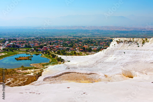 Board z aluminiowym obramowaniem Pamukkale, indyk, widok z góry