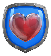 Sticker - Heart shield concept