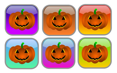 Wall Mural - Halloween buttons