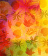 Abstract watercolor painted background with leaf