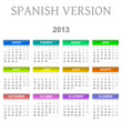 2013 Spanish vectorial calendar