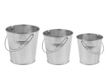 Three Metal Buckets