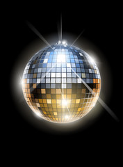 mirror disco ball vector illustration EPS10. Transparent