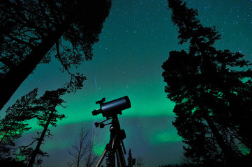 telescope and sky