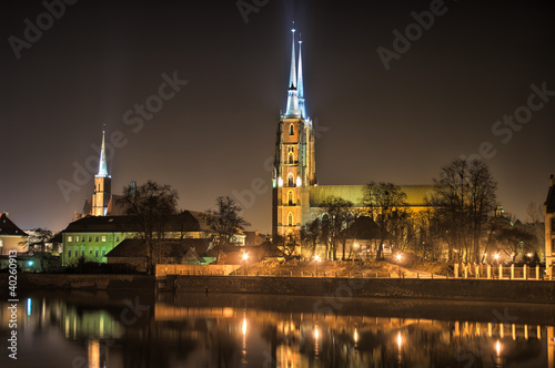 Board z aluminiowym obramowaniem Ostrow tumski, wrocław, polska